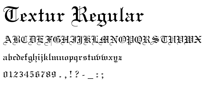 Textur Regular font
